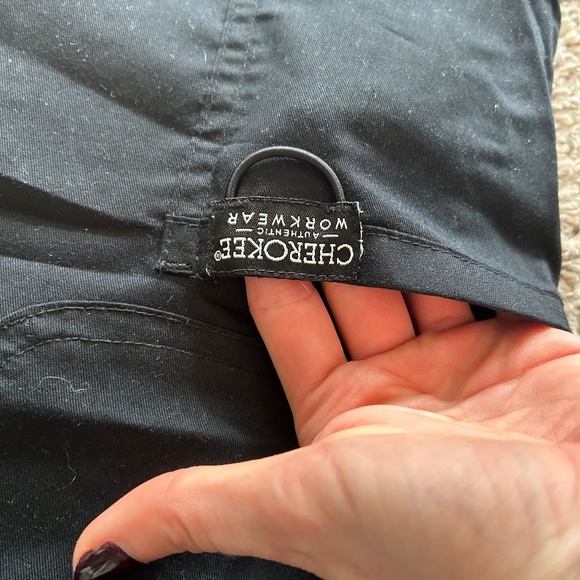 Cherokee Workwear (Set of 4!!) Bootcut Straight Leg Black Scrub Pants Size Small - Picture 4 of 7